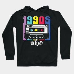 Retro 1990s Vibe Distressed Cassette Tape Design Hoodie